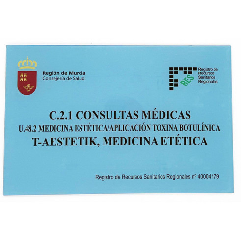 Placa RES Región de Murcia | Según normativa sanitaria