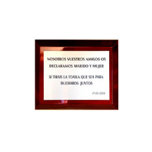 Placa homenaje Plix personalizada con estuche | 3 medidas