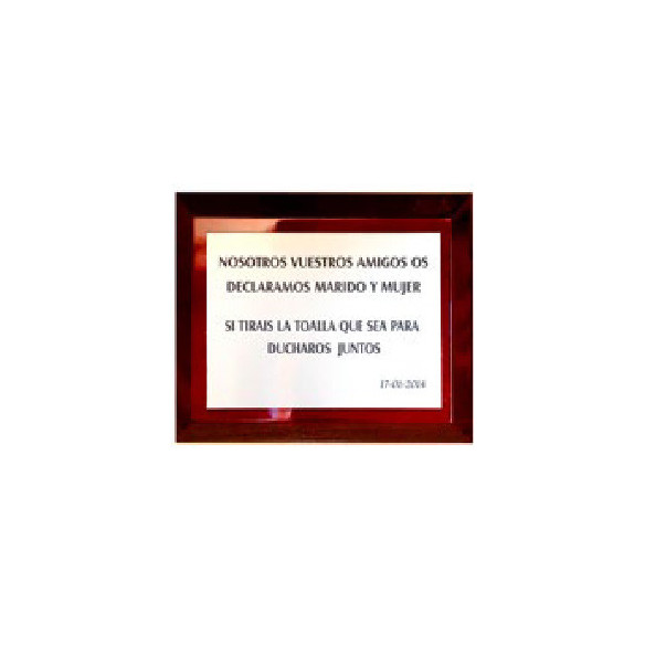 Placa homenaje Plix personalizada con estuche | 3 medidas