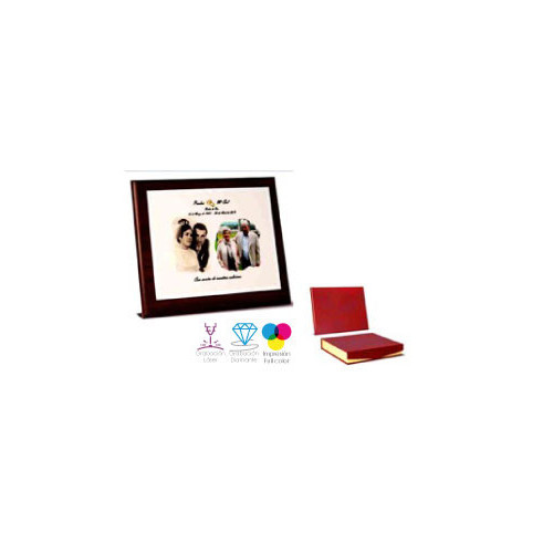 Placa homenaje Borde Fino | Grabado láser y estuche