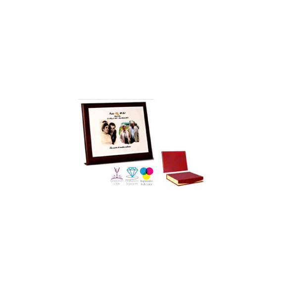 Placa homenaje Borde Fino | Grabado láser y estuche