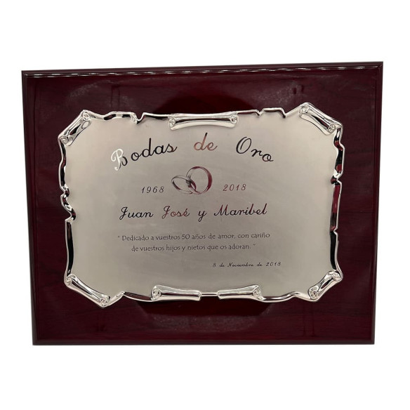 Placa homenaje Pepe grabada con láser | Con estuche