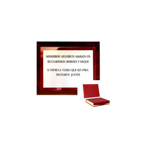 Placa homenaje Plix personalizada con estuche | 3 medidas