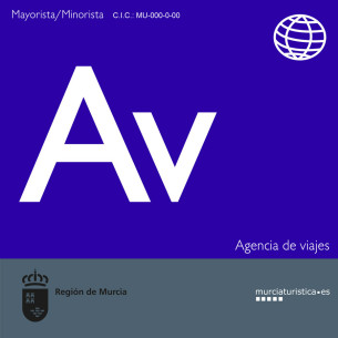 Placa de agencia de viajes Región de Murcia | 40x40 cm